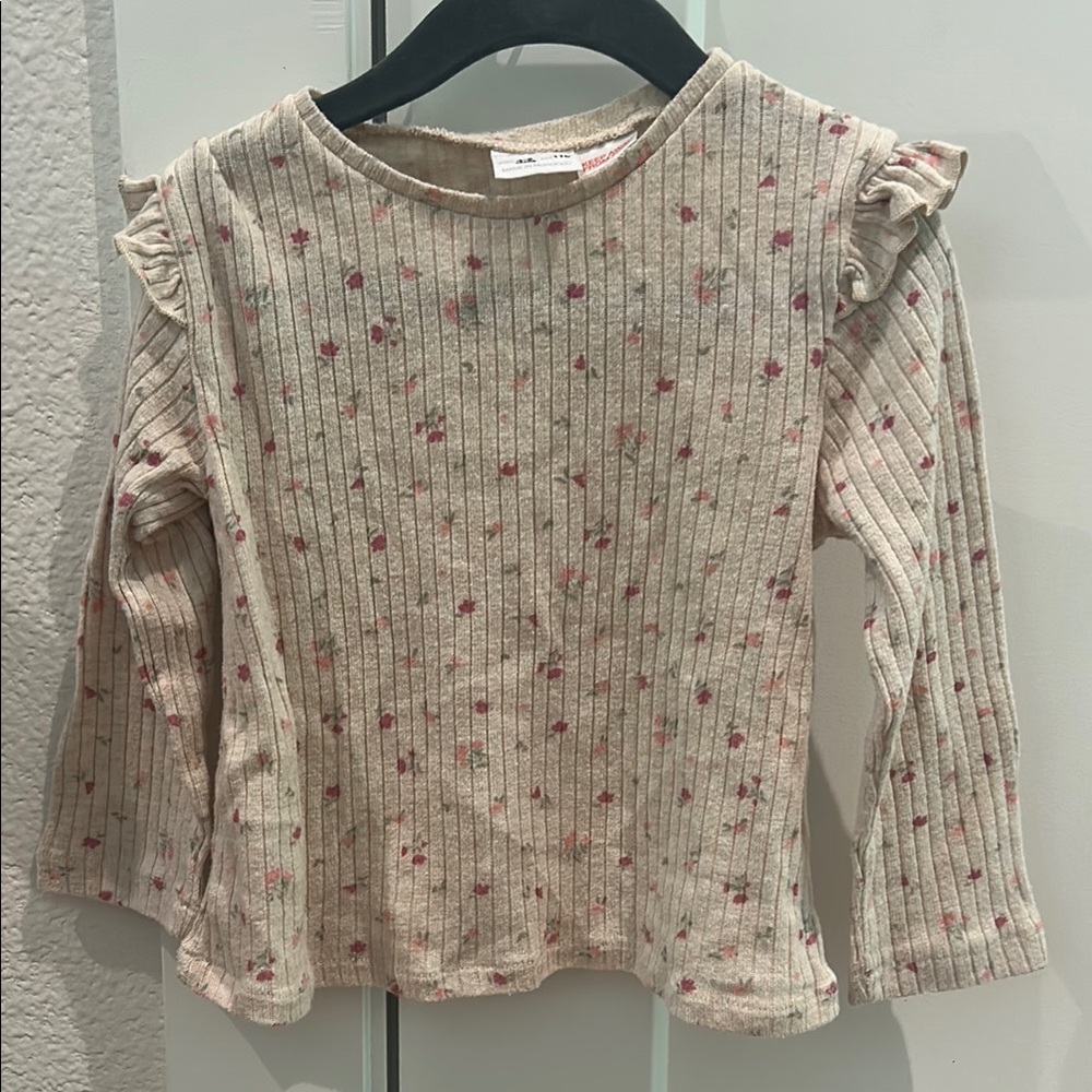 Zara Floral Long Sleeve Kids Top & Matching Pant